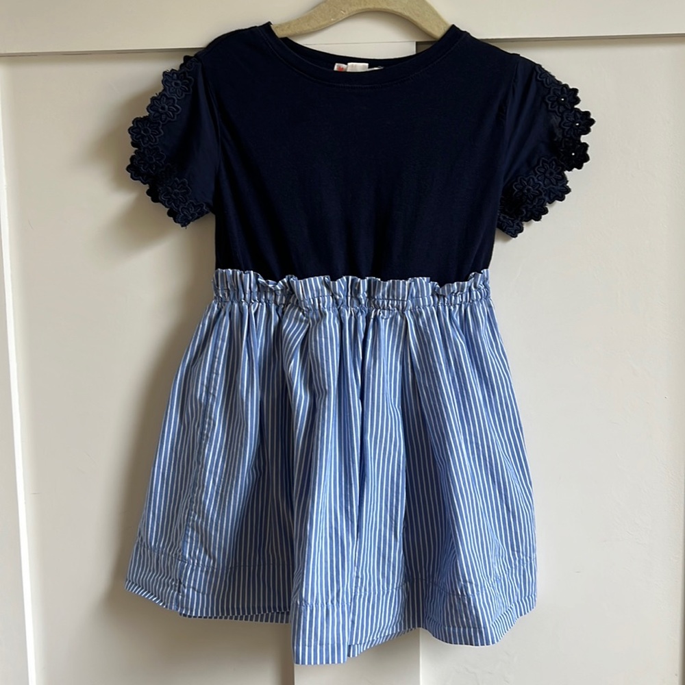 Crewcuts Blue and White Stripe Dress